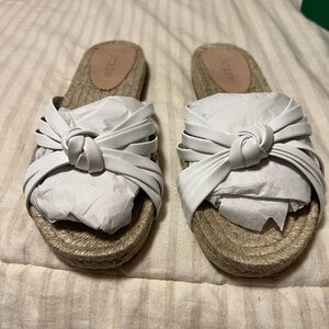 J.CREW Leather Strappy Knot Sandal Espadrille Size 7 Womens